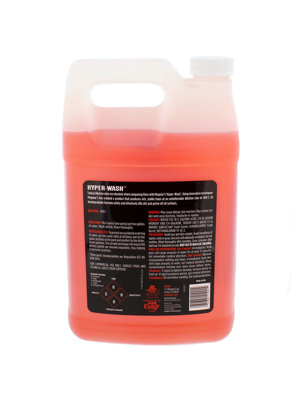 Meguiar’s D11001 Hyper-Wash Foaming Car Wash Lifts Off Dirt and Leaves a Rich Shine, 1 gallon