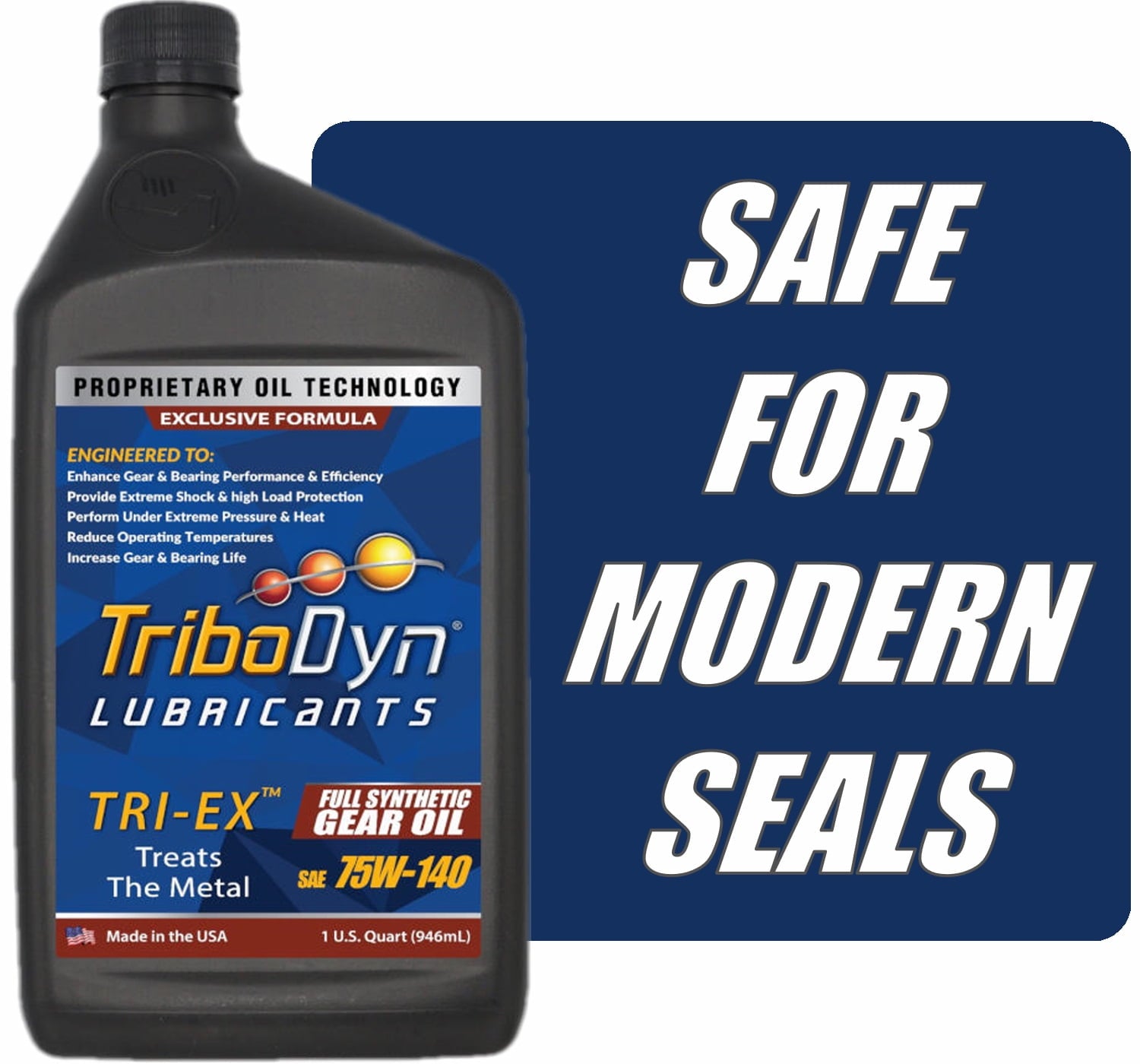 TriboDyn Tri-Ex SAE 75W140 Synthetic Gear Oil - 1 Quart Bottle