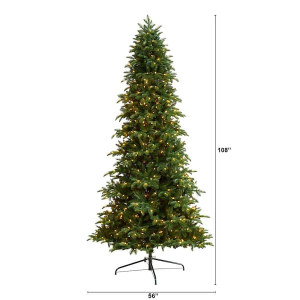 9 ft. South Carolina Fir Artificial Christmas Tree with 750 Clear Lights and 3334 Bendable Branches