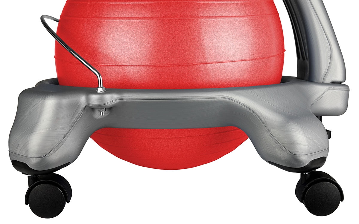 CanDo® Ball Chair - Plastic - Mobile - with Back - Child Size - with Red Ball