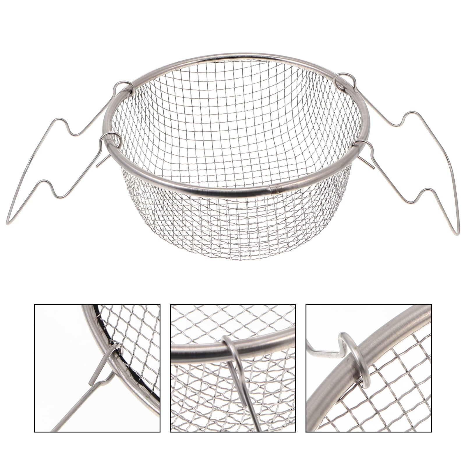NUOLUX Basket Fryer Frying Deep French Fry Cooking Fried Supply Kitchentool Baskets Round Wire Fries Fish Pot