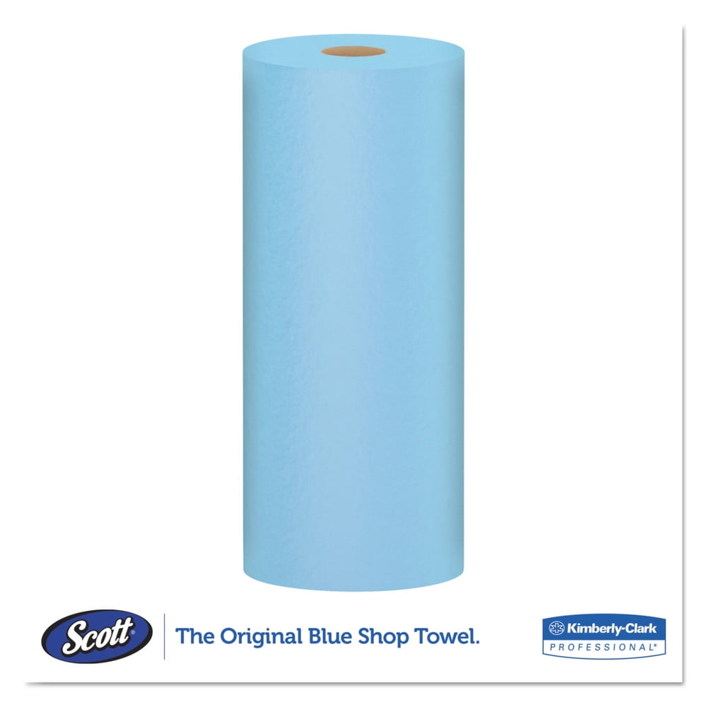 Scott Shop Towels, Standard Roll (75147), 10.4 x 11, Blue, 55/Roll, 12 Rolls/Carton