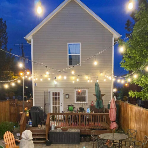 96-Foot Water Proof Glass Patio LED String Lights, Warm White (Open Box)