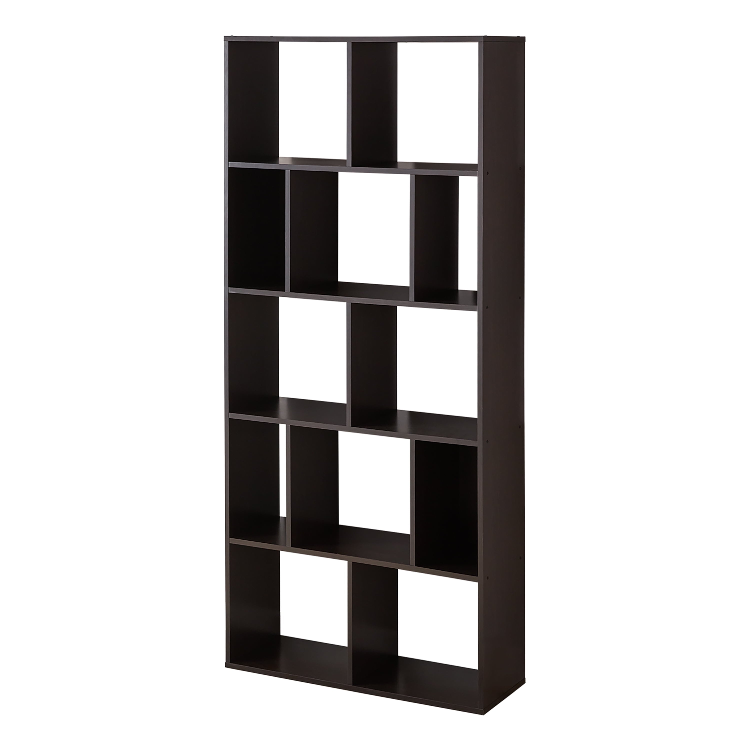 Mainstays 12-Cube Shelf Bookcase, Espresso