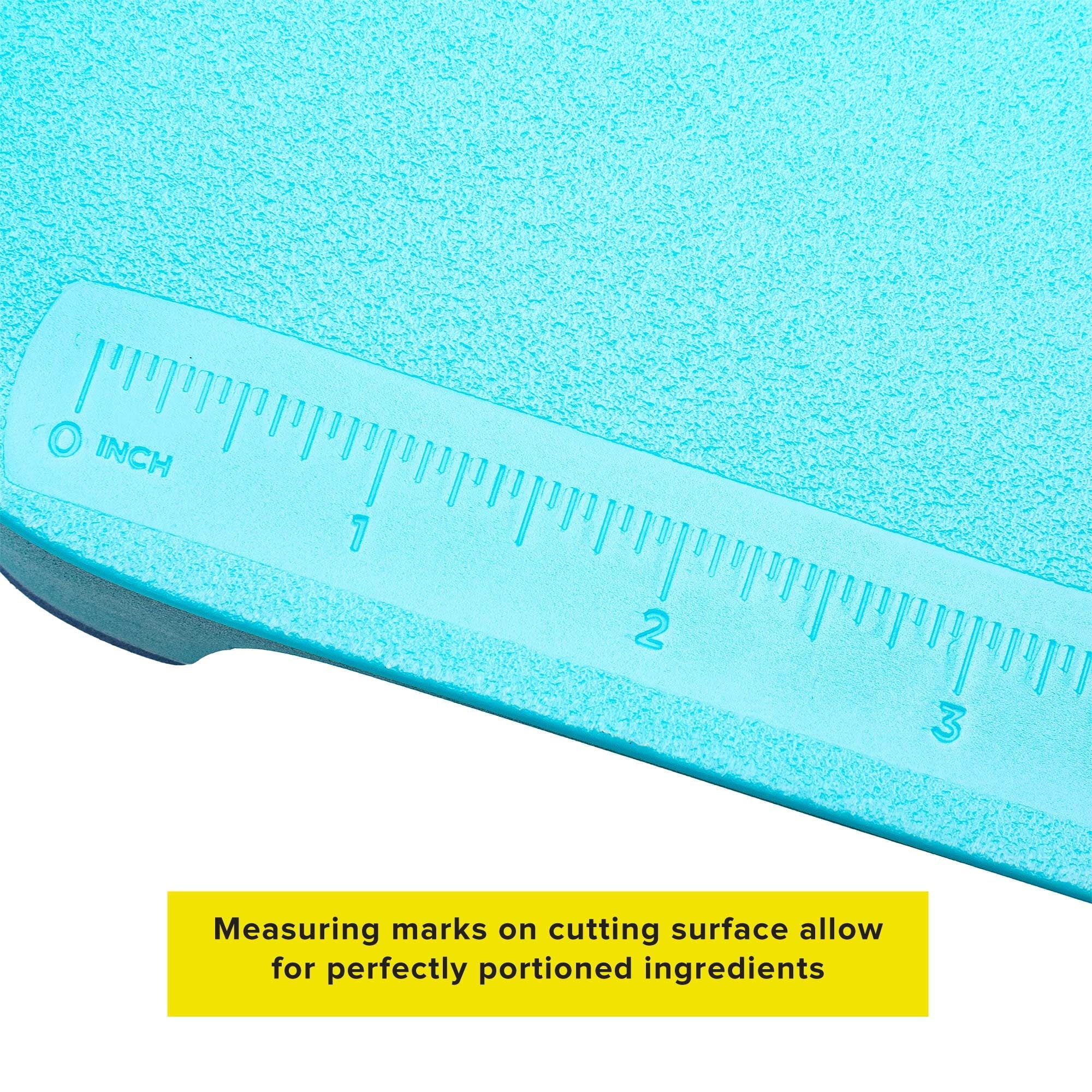 Poly Cutting Board Prep Station Set with Removable Trays, Tasty Blue, 5 Piece