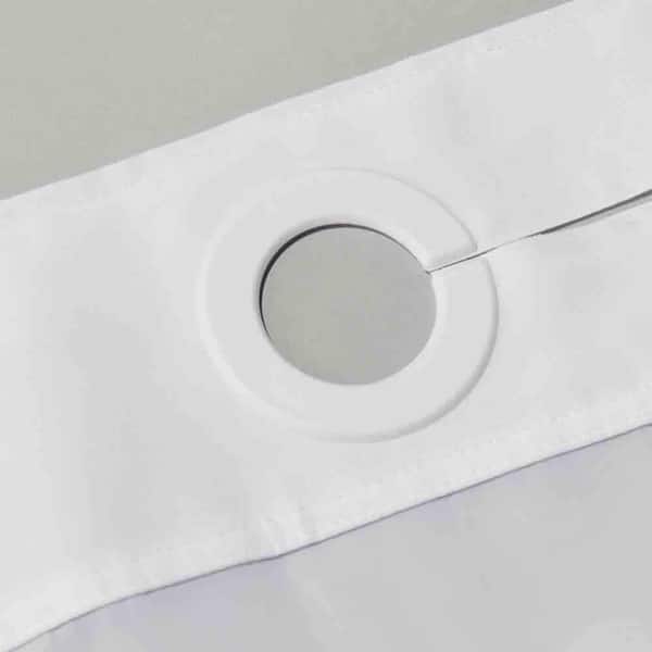 Plainweave 71 in. W x 74 in. L Polyester Shower Curtain in Frost Grey