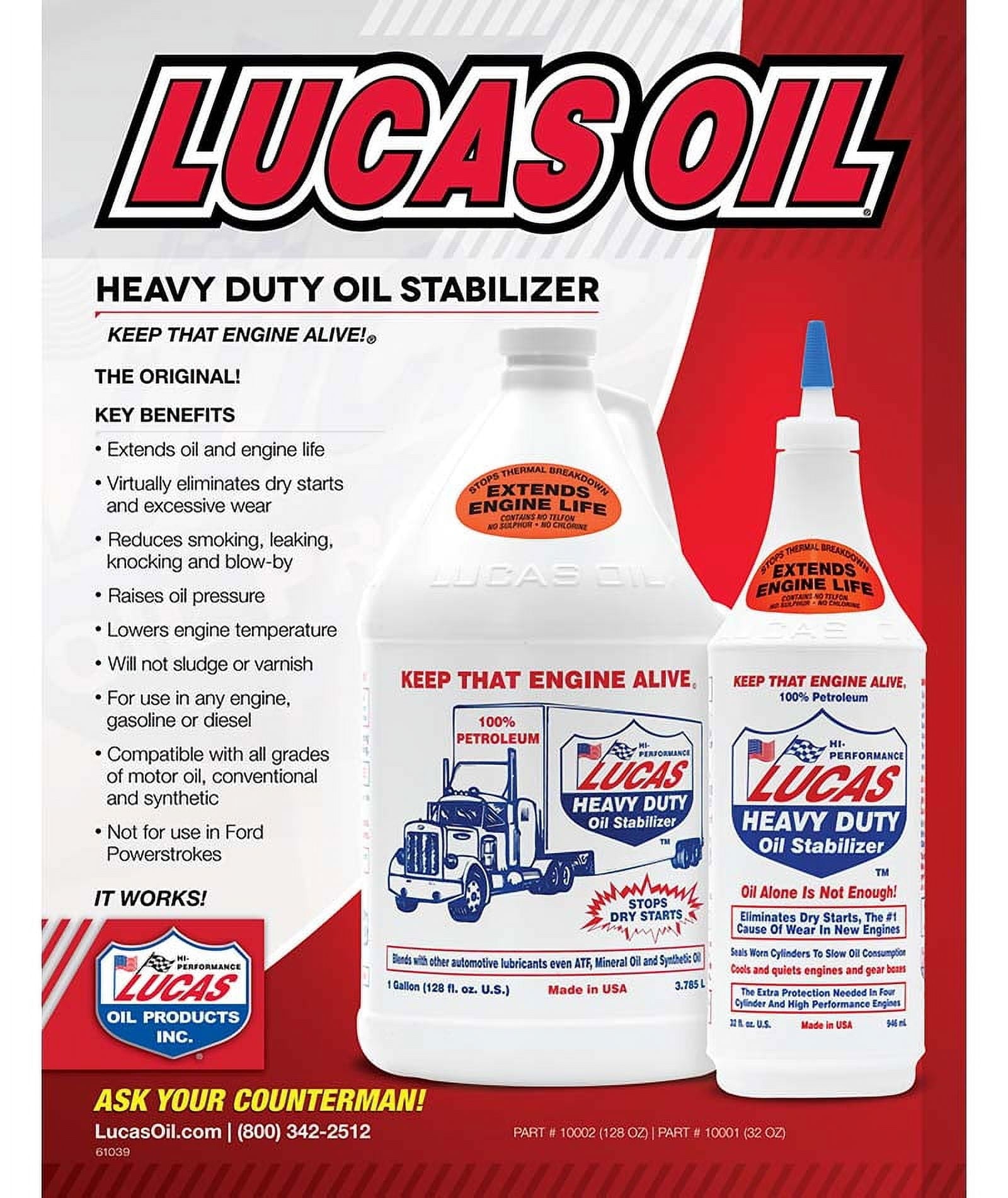 Lucas Heavy Duty Oil Stabilizer 32 Ounce Quart
