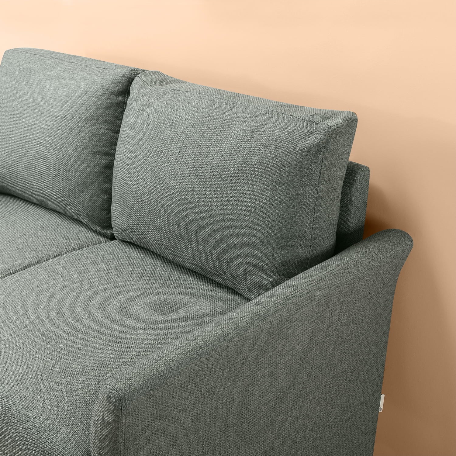 Zinus Jackie 2 Seat Loveseat, Green Stone