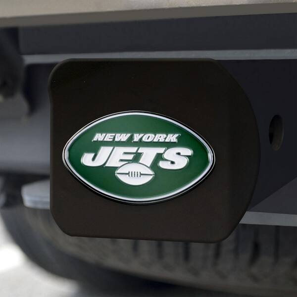 NFL - New York Jets 3D Color Emblem on Type III Black Metal Hitch Cover