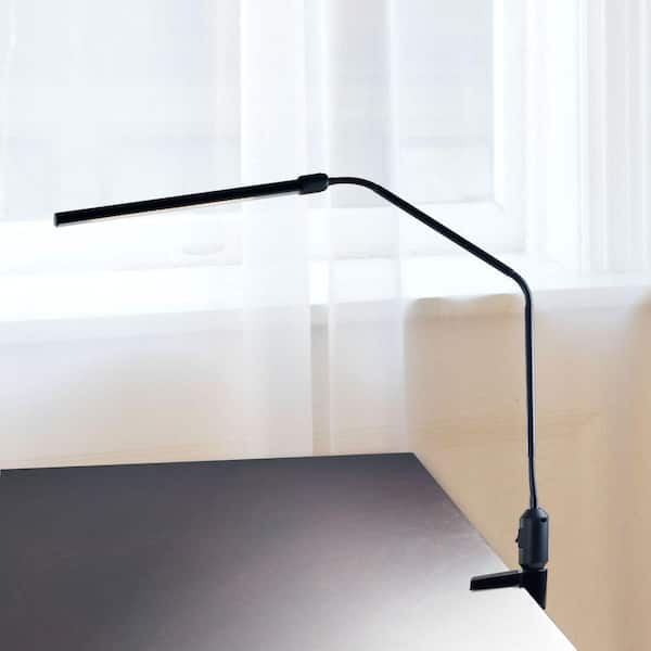 41 in. Black Modern Contemporary LED Clamp Desk Lamp