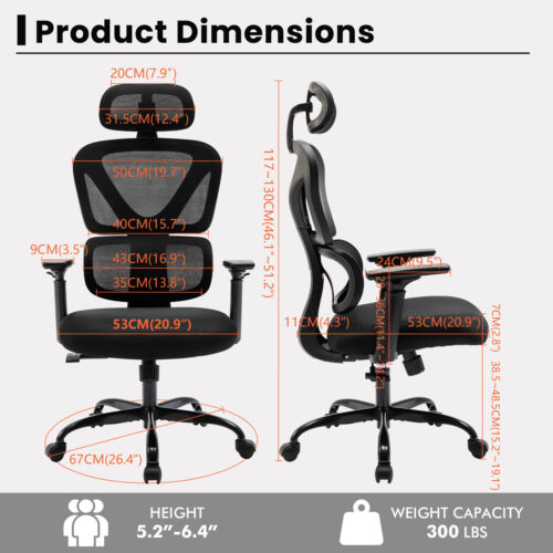 BIG SALE! Ergonomic Home Office Chair High Back Gaming Chair Headrest & Armrests