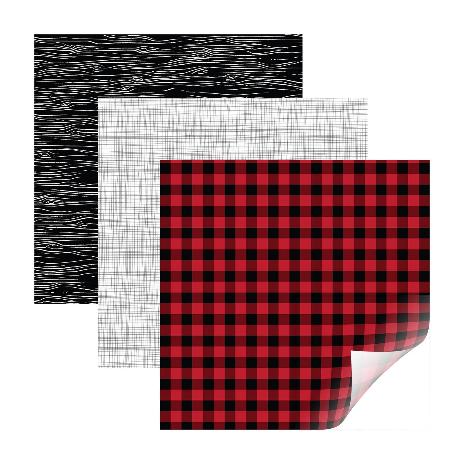 9 Pack: Cricut® Patterned Iron-On™ Rustic Lodge Lumberjack Sampler