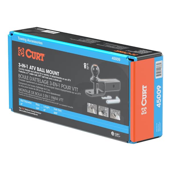 3-in-1 ATV Trailer Hitch Ball Mount with 2 in. Ball (2 in. Shank)