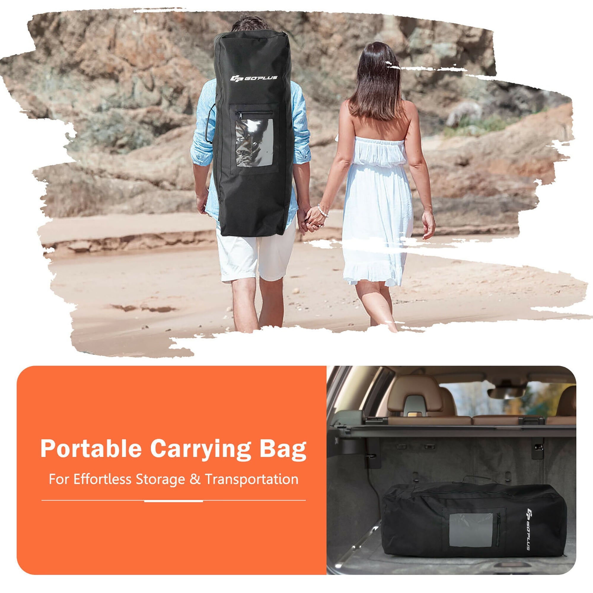 Goplus 11' Inflatable Stand Up Paddle Board with Backpack Aluminum Paddle Pump