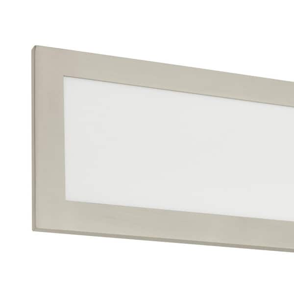 Straston 24 in. 1-Light Brush Nickel LED Adjustable Bathroom Vanity Light