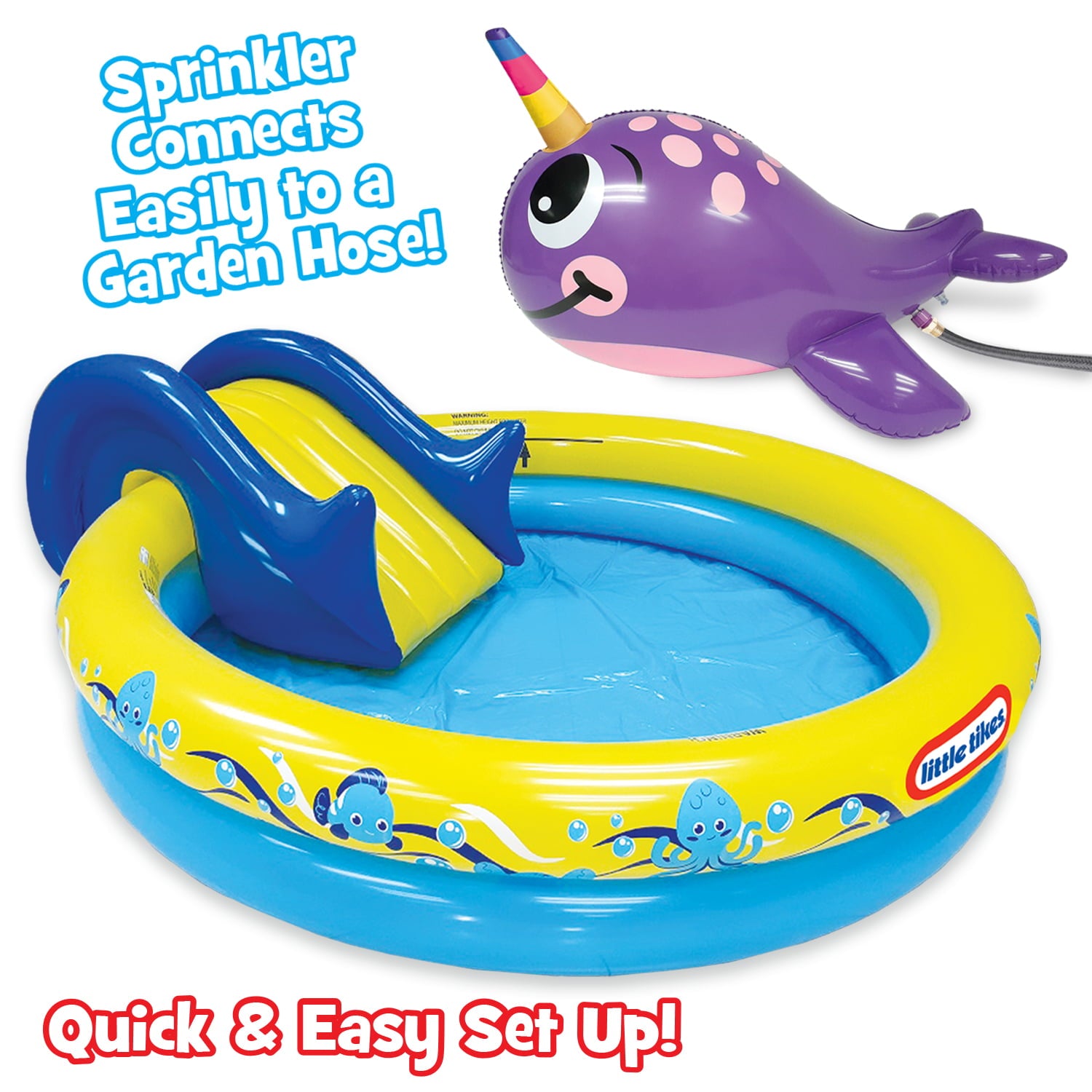 Little Tikes LT Narwhal Spray Pool, Kids ages 3-6