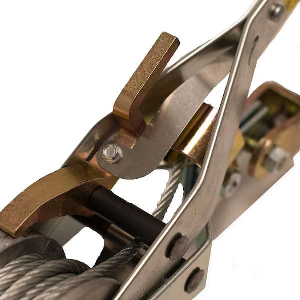 4,000 lb. 2-Ton Capacity 6 ft. Max Lift 30:1 Leverage Winch Puller Come Along Tool with 6 ft. of Cable Included