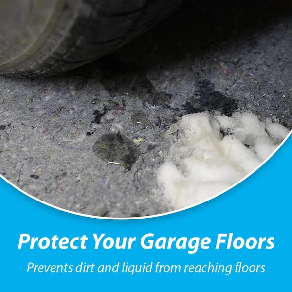 3 ft. W x 16.66 ft. L Park Pad Recycled Carpet Fiber Absorbent Pad for Garage Floors