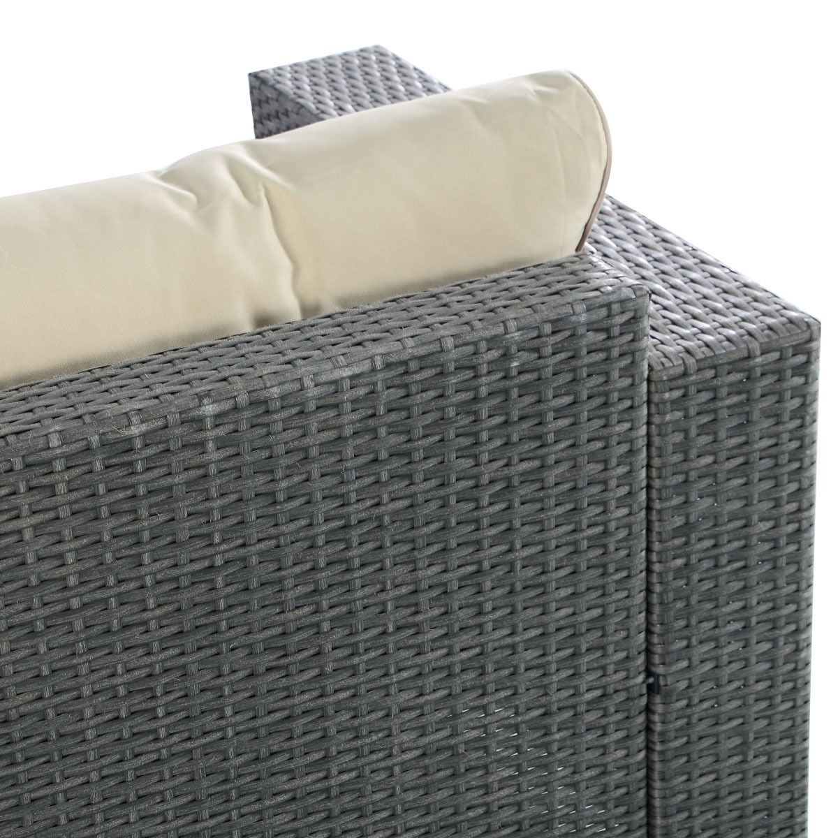 Costway 4 PCS 6 Seat Patio Garden Sofa Set Rattan Wicker Furniture Cushion