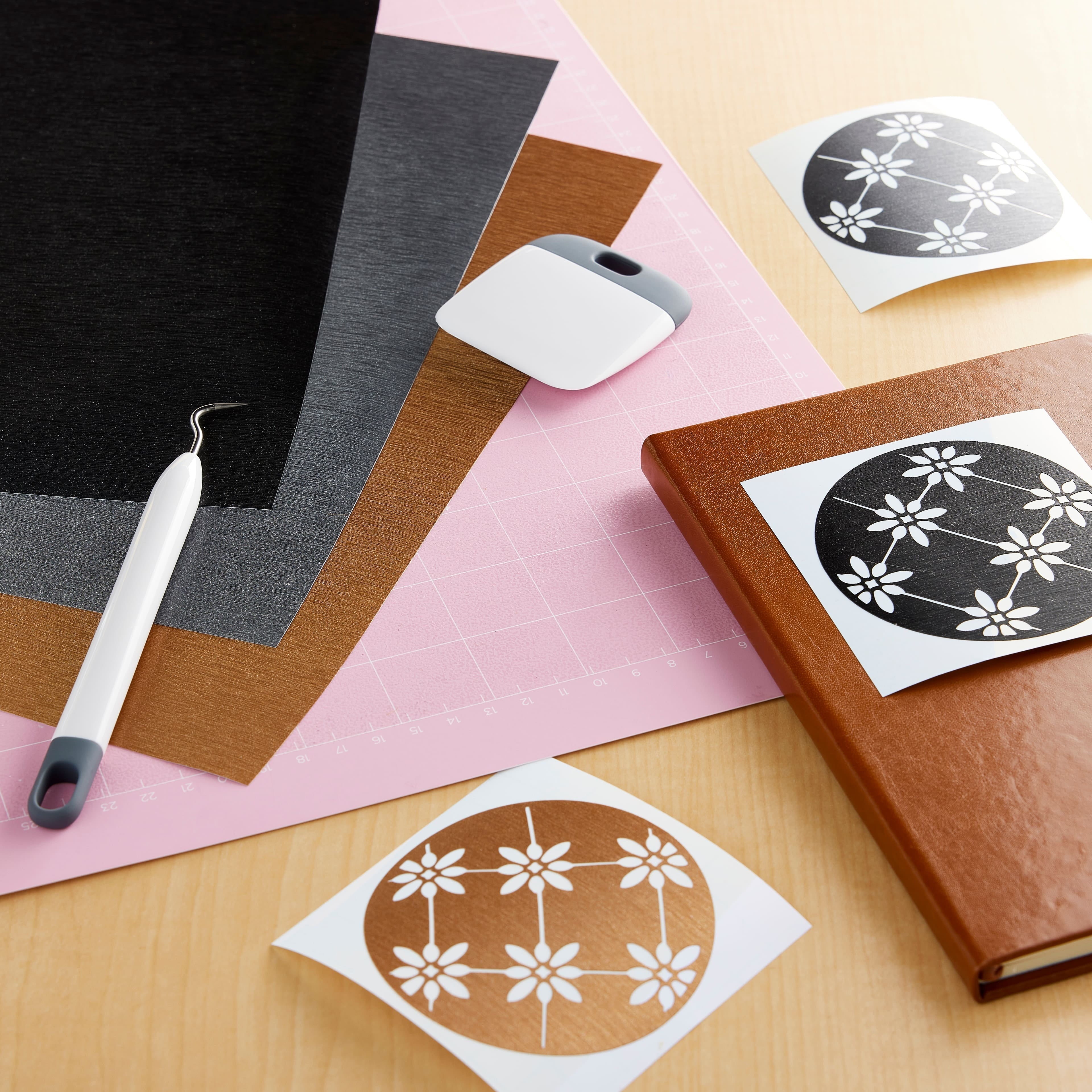 9 Packs: 3 ct. (27 total) Cricut® Premium Vinyl Sampler Classics True Brushed