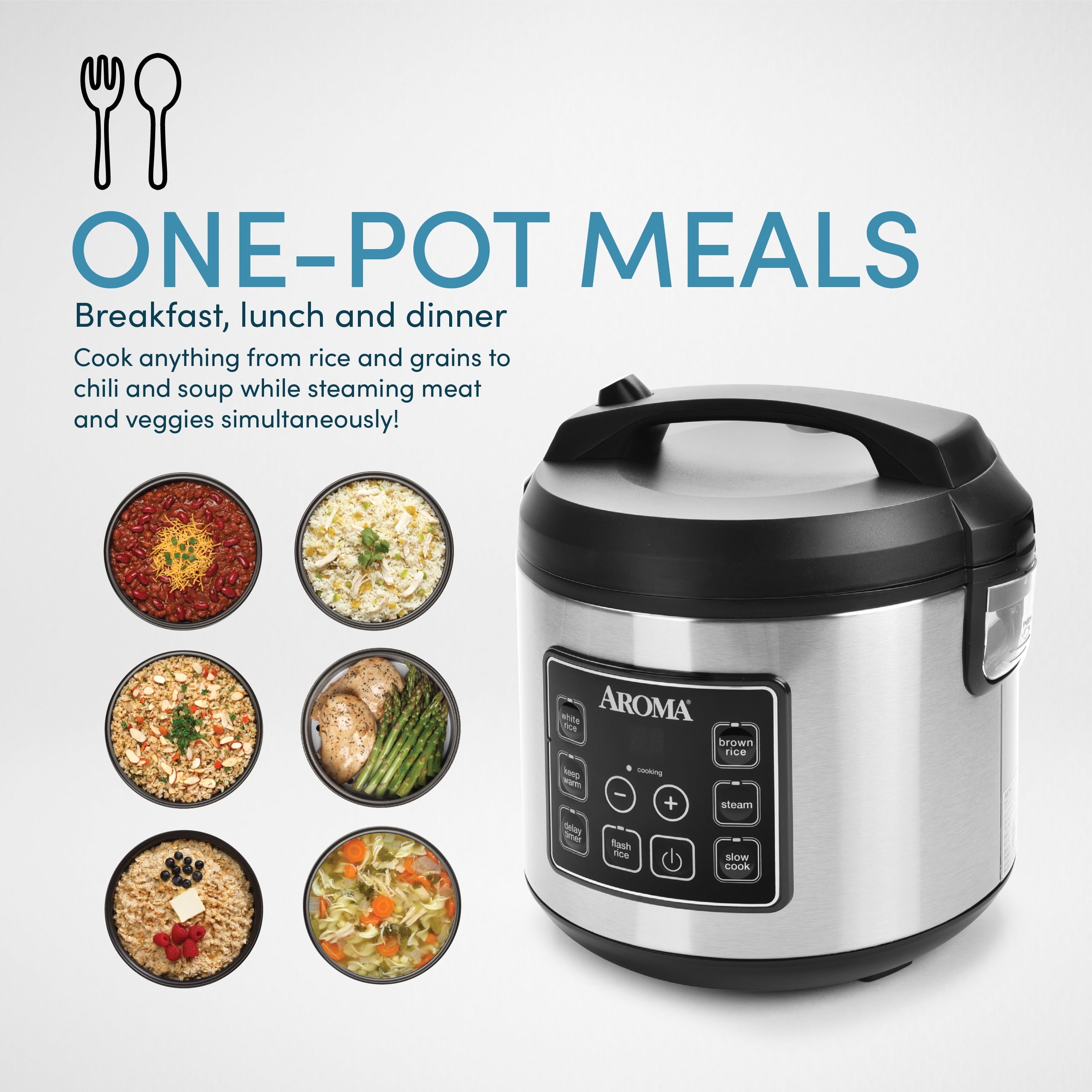 Aroma® 20-Cup Programmable Rice & Grain Cooker and Multi-Cooker