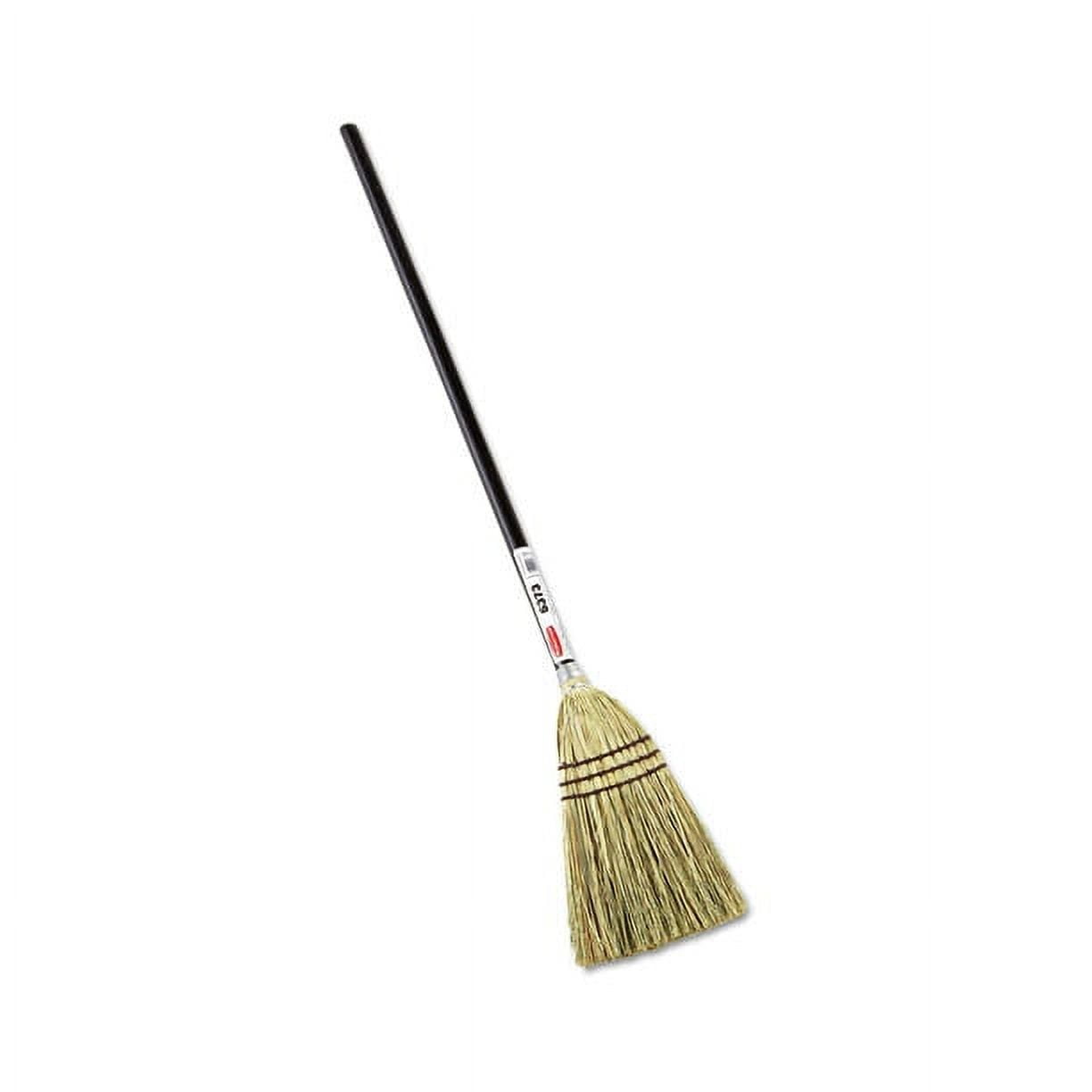 Rubbermaid Commercial FG637300BRN 28 in. Handle 38 in. Lobby Corn-Fill Broom - Brown