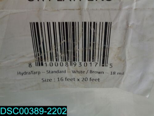 HydraTarp 16' X 20'Premium Heavy Duty Waterproof Tarp 18mil Thick 810008930175