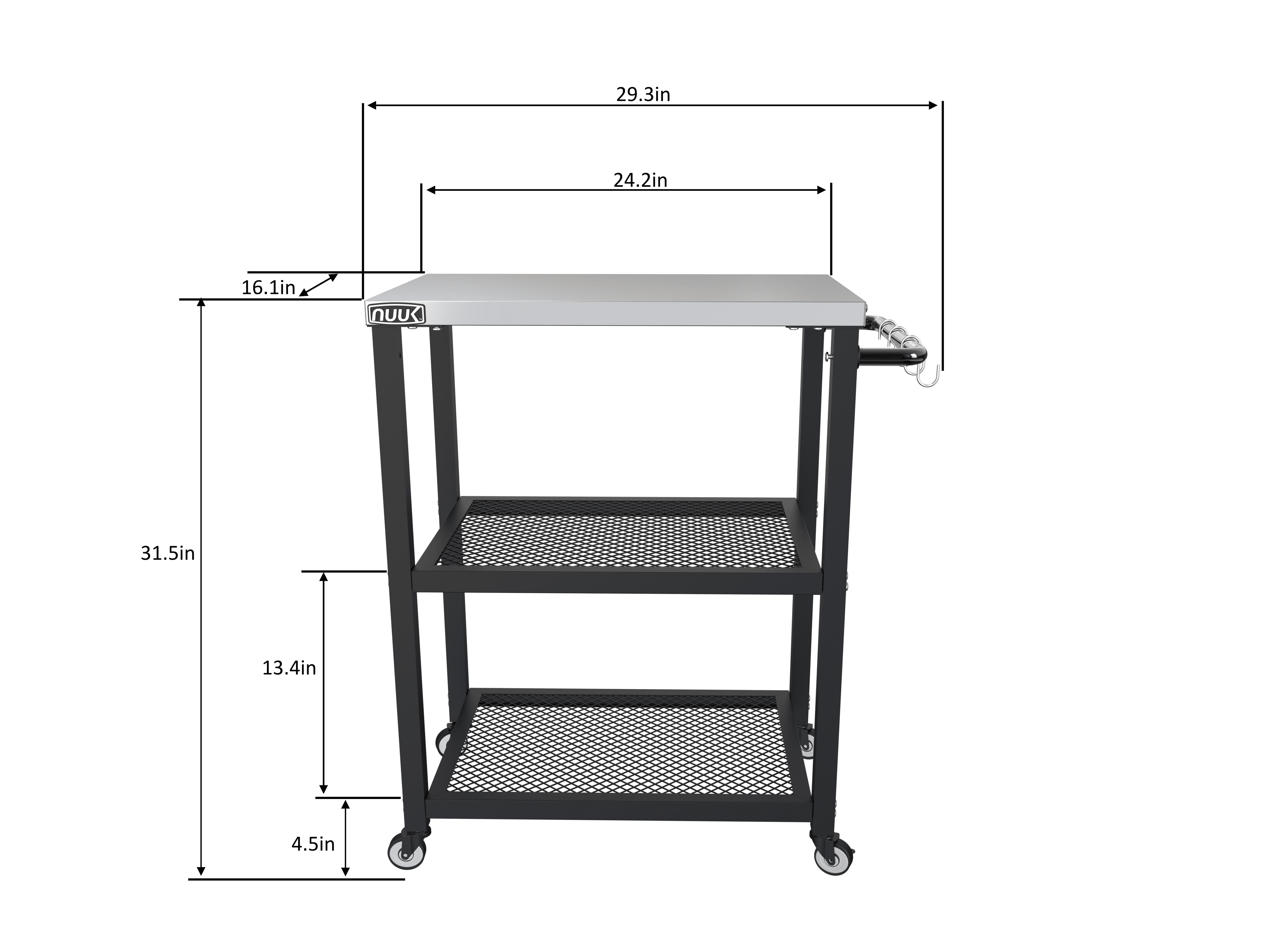 24IN Outdoor Stainless Steel Prep Table