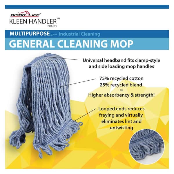 Heavy-Duty Commercial Mop Head Replacement, Cleaning Mop Head Refill (Case of 24)