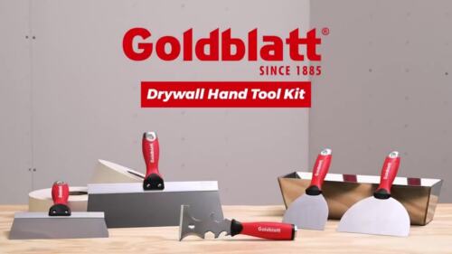 Goldblatt Drywall Hand Tool Kit Taping Knife Joint Knife Paniter Scraper Mud Pan