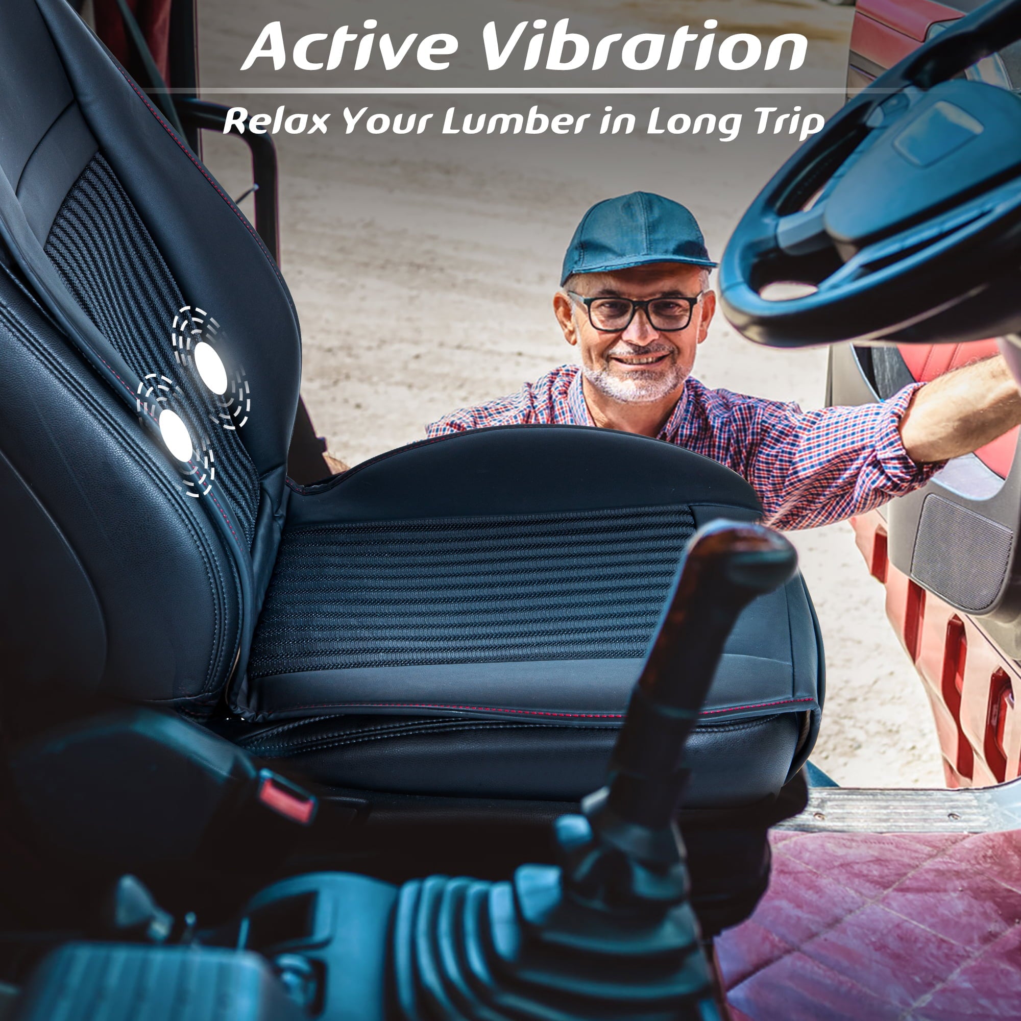 Paffenery Luxury Heated and Cooling Car Seat Cover, Ventilated Cooling Car Seat Warmer Cushion 12-24V Universal Fit, Fashion Black