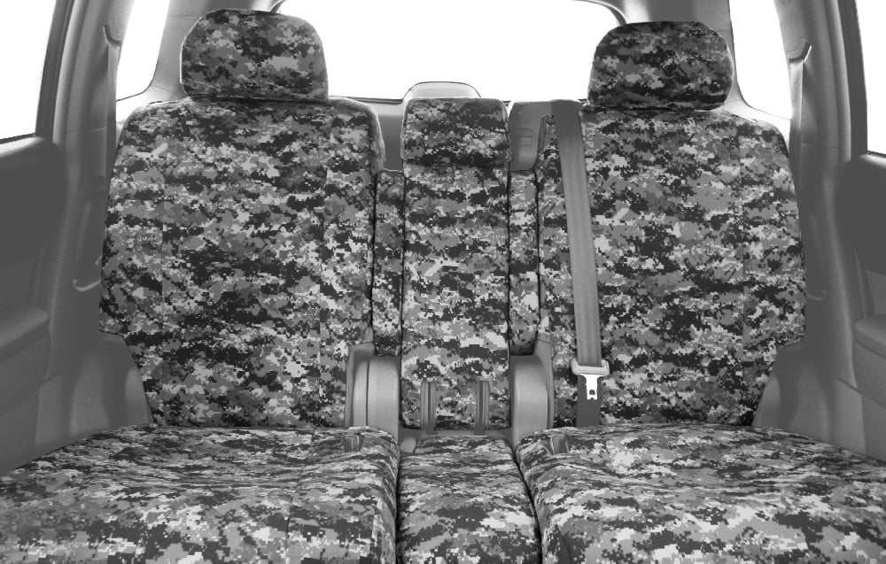 CalTrend Front 40/20/40 Split Bench Camo Seat Covers for 2019-2023 Chevy/GMC Silverado|Sierra 1500-3500 - CV614-97KU Urban Insert and Trim