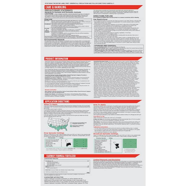 36 lbs. Fairway Formula Spring Fertilizer Weed and Feed and Crabgrass Preventer, Covers 10,000 sq. ft. (24-0-6)