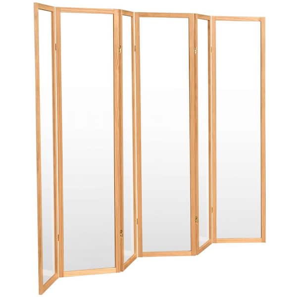 6 ft. Tall Clear Plastic Partition Natural 6 Panel