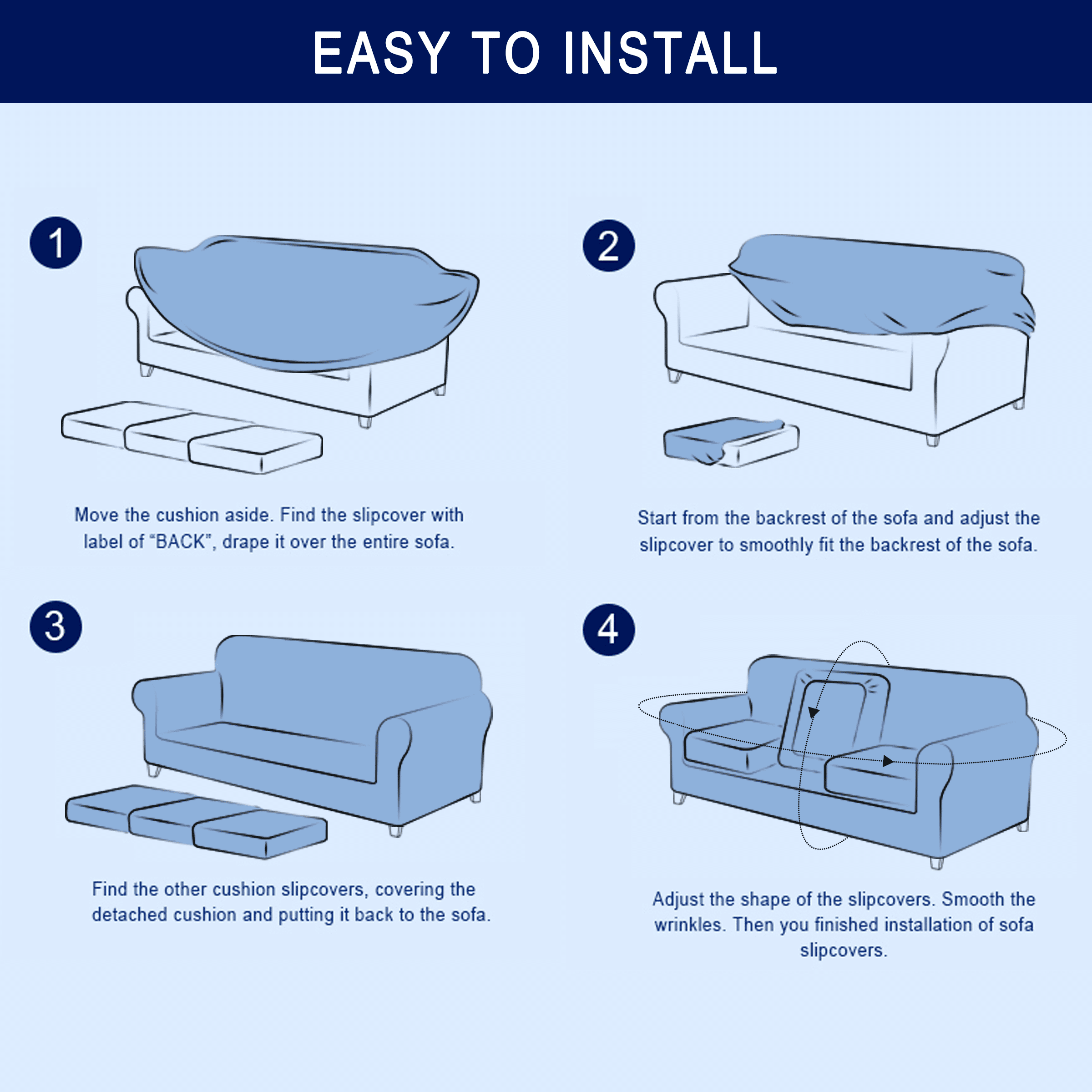 Subrtex Sofa Cover Stretch Jacquard Damask Sofa Cover with 2 Separate Seat Cushion Cover(Loveseat, Linen)