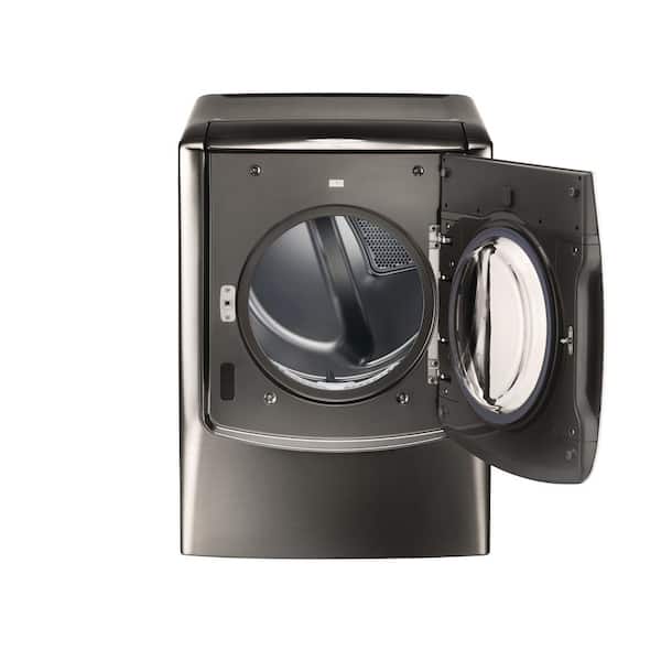 9.0 cu. ft. Vented SMART Gas Dryer in Black Stainless Steel with Touch Control Panel and TurboSteam