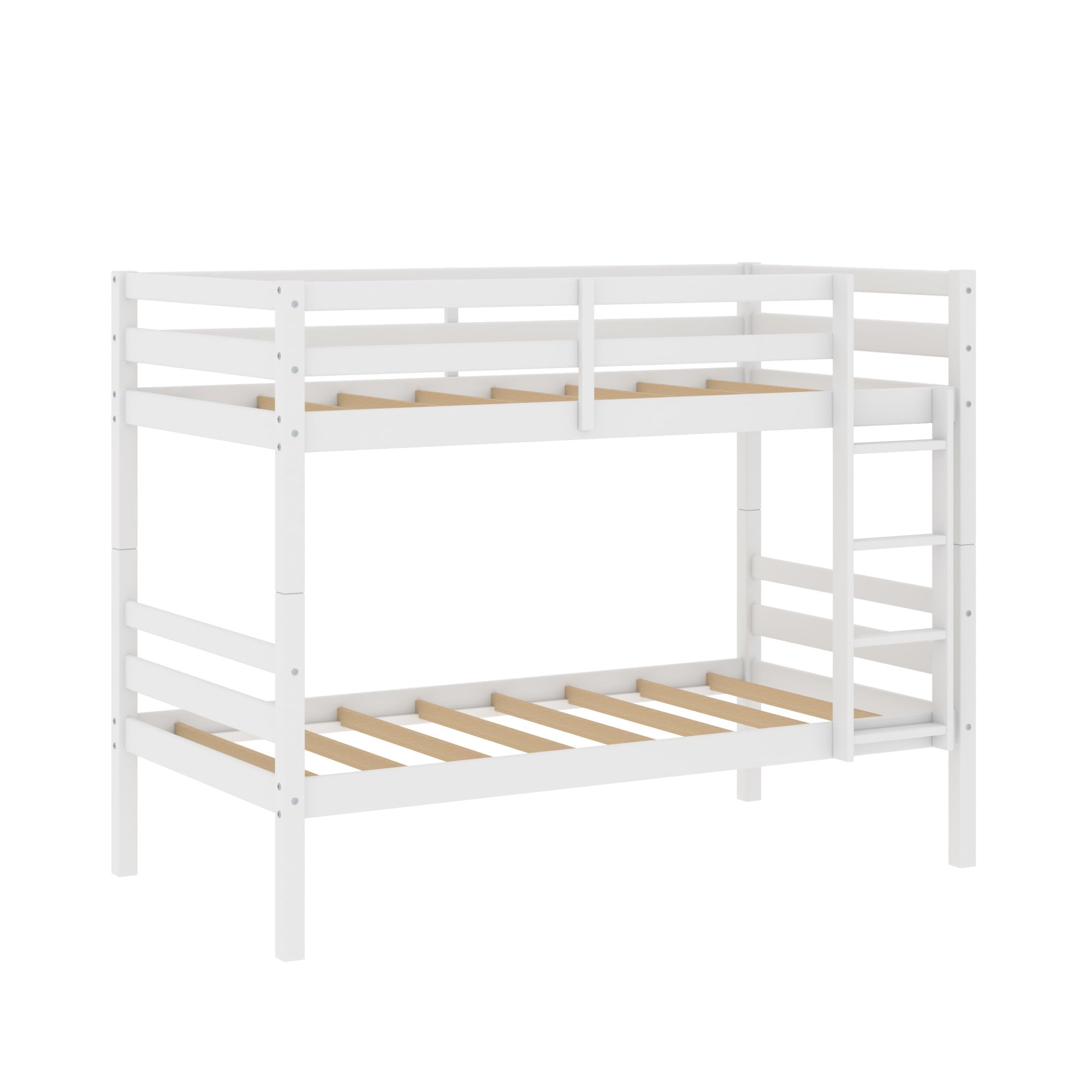 Campbell Wood Twin over Twin Convertible Bunk Bed, White