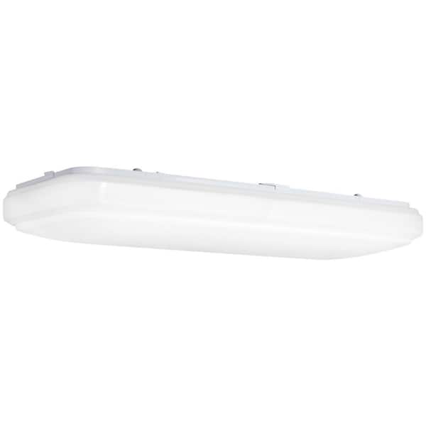 24 in. x 10 in. Rectangular Light Fixture LED Flush Mount 1500 Lumens 4000K Bright White Kitchen Lighting Basement