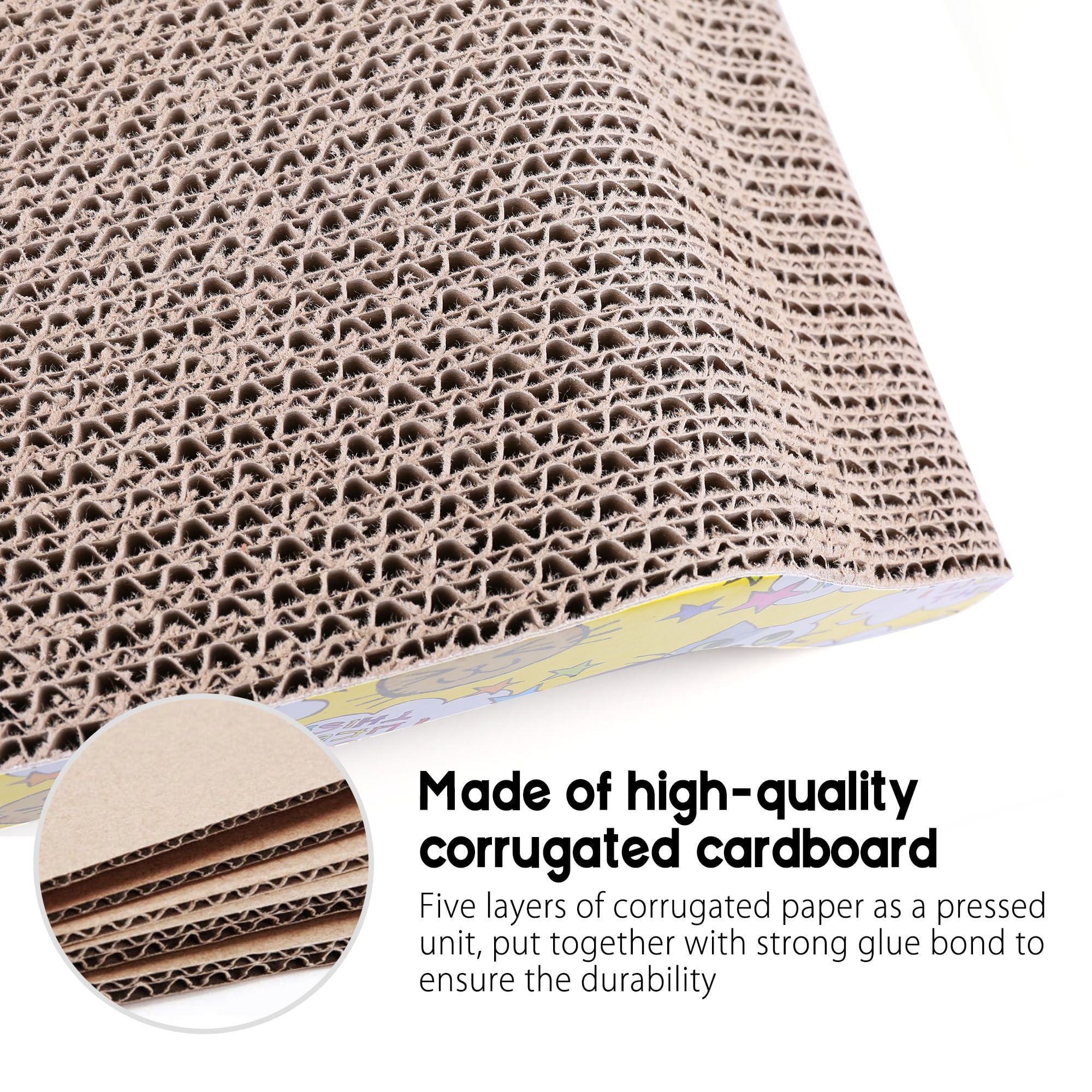 PrimePets 2 Cat Scratcher Cardboard, Reversible Corrugated Cat Scratching Pad