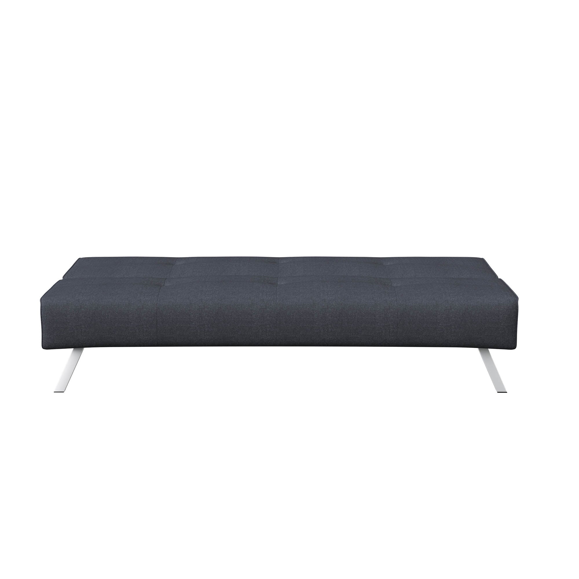 Serta Shirley Modern Tufted Futon, Charcoal Gray Fabric
