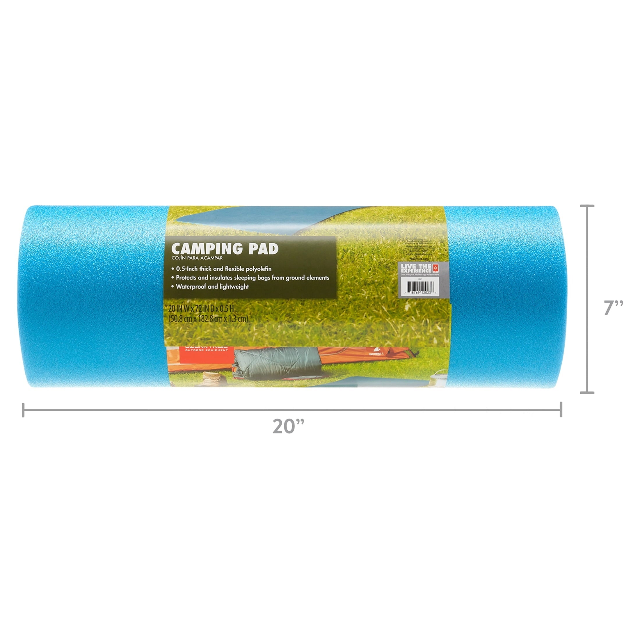 Ozark Trail Closed Cell Foam Blue Camp Sleeping Pad