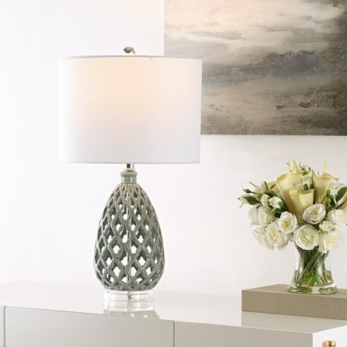 Safavieh Table Lamp Collection Quin 25" Table Lamp Grey
