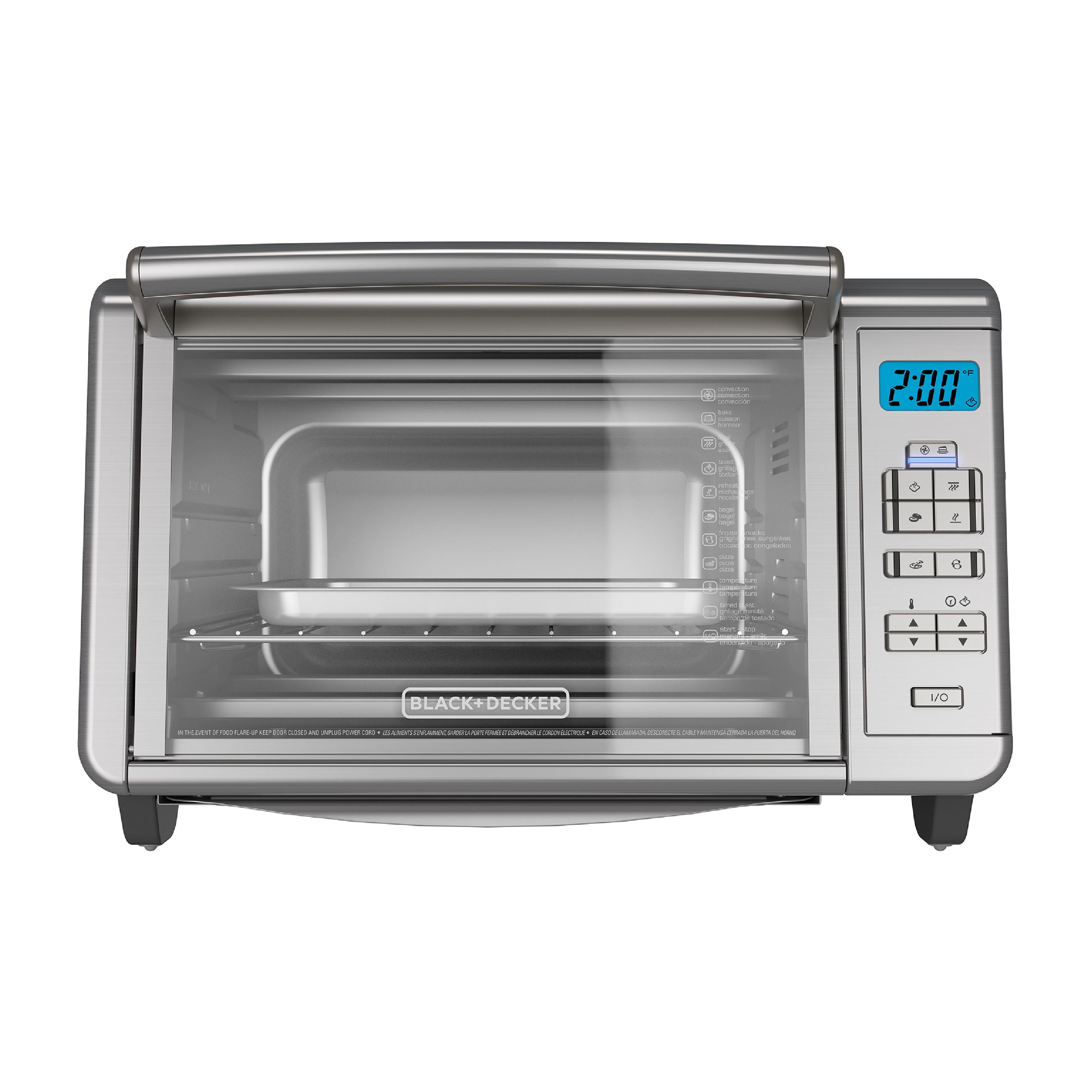 BLACK+DECKER 6-Slice Digital Convection Toaster Oven, Stainless Steel, TO3280SSD