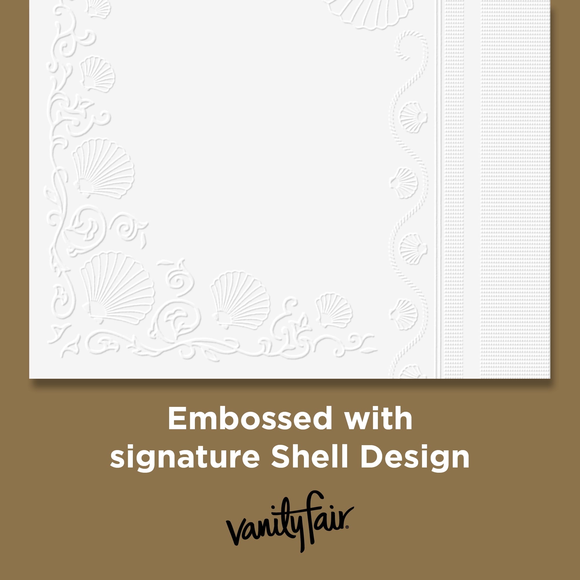 Vanity Fair Entertain Disposable Paper Napkins, White, 40 Count