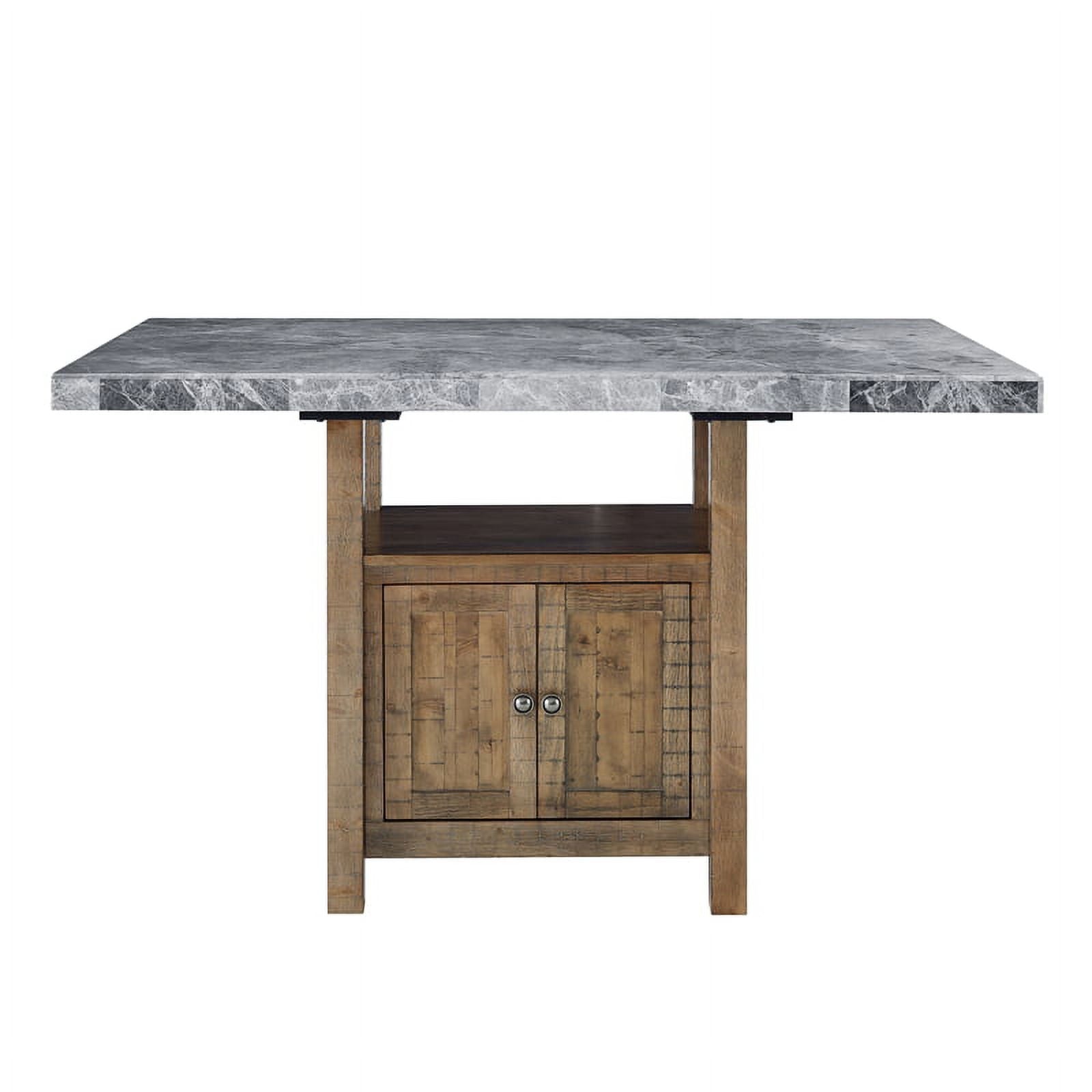 Grayson Gray Marble Counter 7-Piece Dining Set