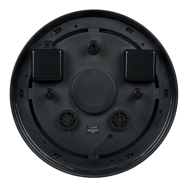 15.5 in. Indoor/Outdoor Lighted Leaves Quartz Analog Clock with Temp and Humidity