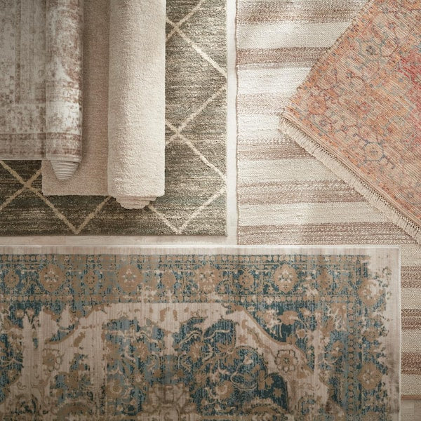 Marley Cardinal Cartouche Beige 8 ft. x 10 ft. Traditional Area Rug