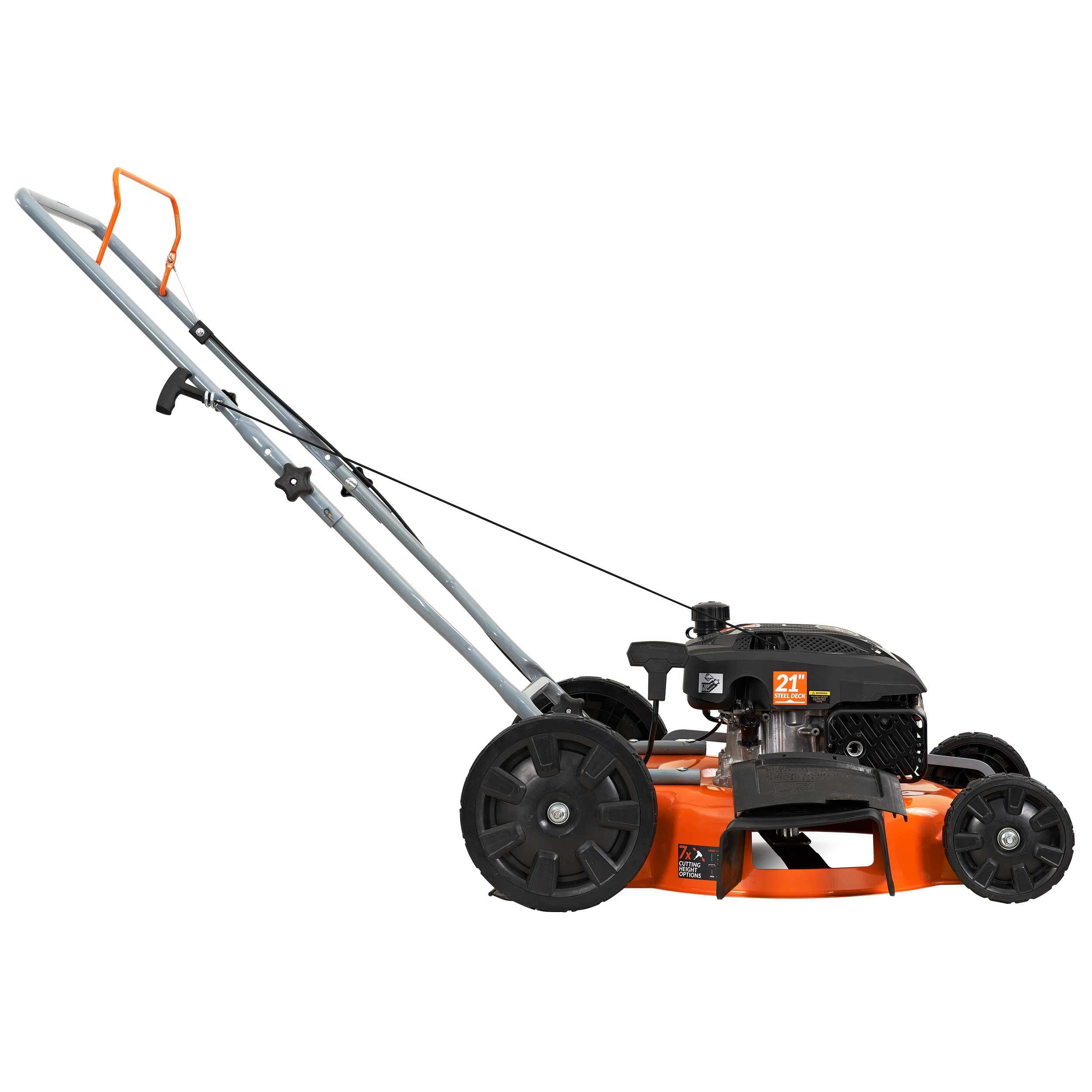 21 in. 170cc 2-in-1 Gas Walk Behind Push Lawn Mower with High Rear Wheels