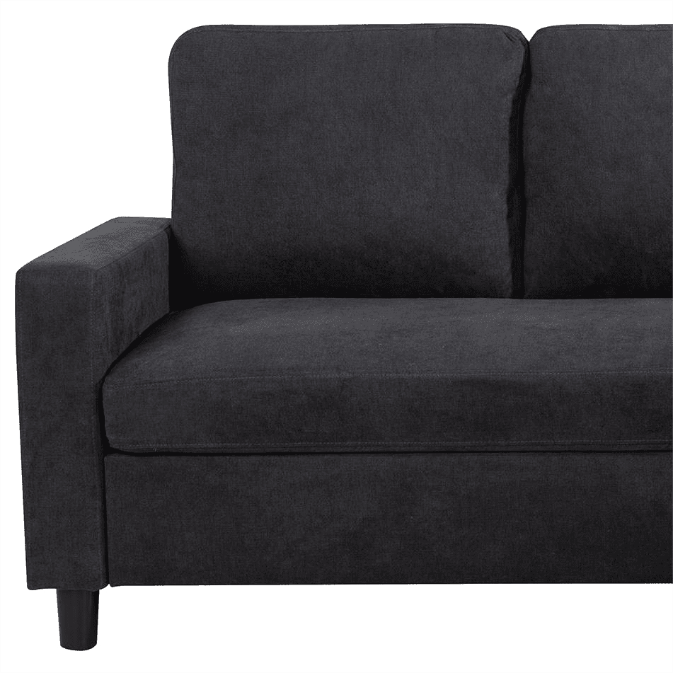 Sobaniilo Convertible Sectional Sofa Couch with Reversible Chaise(Dark Gray)