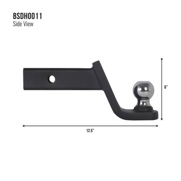 Blackout 2 in. Ball - 4 in. Drop 6000 lbs. Capacity Class III Ball Hitch with Signature Black Wrinkle Powder Coat